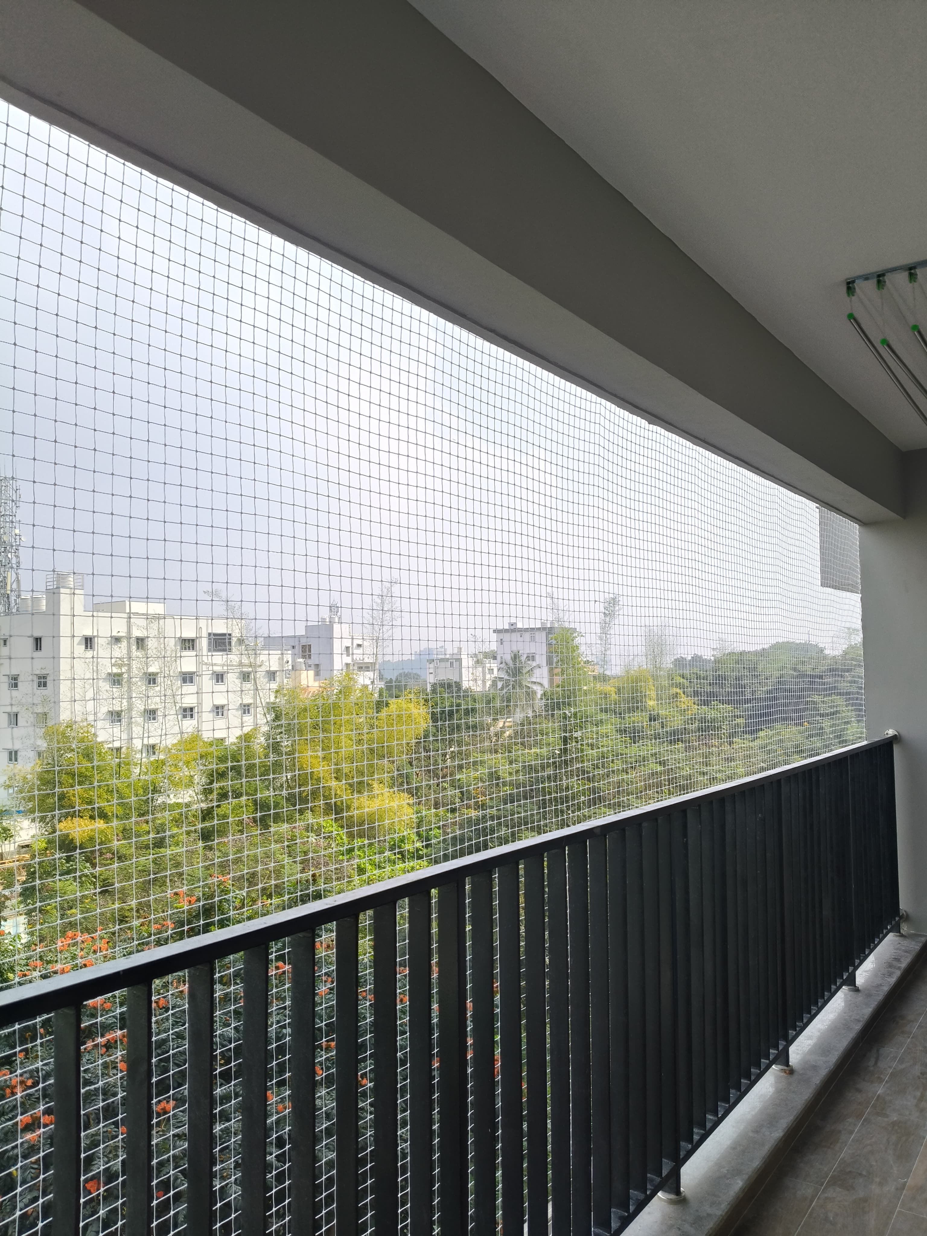 Balcony net close-up